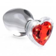 Glas Buttplug Med Kristall - 8.3 cm