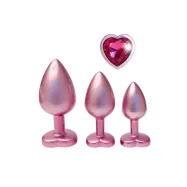 Gleaming Love Pearl Pink Buttplug Set