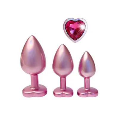 Gleaming Love Pearl Plug Set, Pink