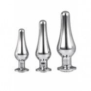 Gleaming Love Pleasure Plug Set, Silver