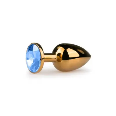 Golden Buttplug, ice blue - medium
