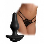 Hookup Panties: Crotchless Pleasure Pearls with Plug