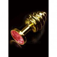 JEWELLERY RIBBED GOLD RUBY