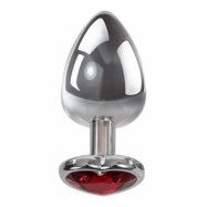 Large Red Heart Gem Anal Plug