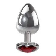 Large Red Heart Gem Anal Plug