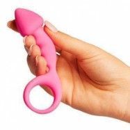 Love Pacifier Silicone Anal Tool - ROSA Analplugg med ögla