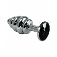 LoveToy: Rosebud Spiral Plug, Black Crystal