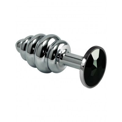 LoveToy: Rosebud Spiral Plug, Black Crystal