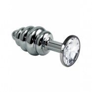 LoveToy: Rosebud Spiral Plug, Clear Crystal