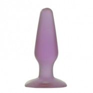 MEDIUM BUTTPLUG CRYSTAL PURPLE JELL - 13cm