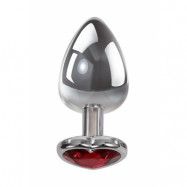 Medium Red Heart Gem Anal Plug