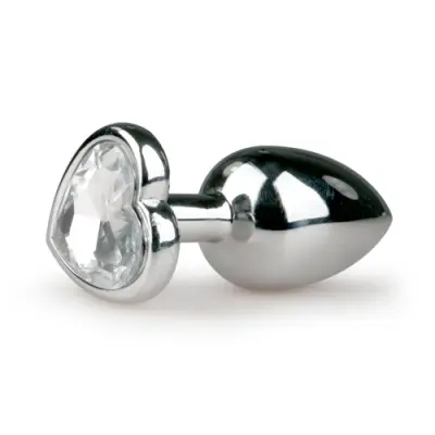 Metal Butt Plug No. 2 - Silver/Clear