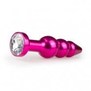 Metal Butt Plug No. 5 - Pink/Clear