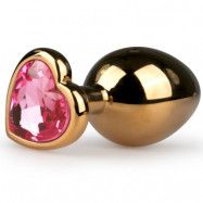 Metal Butt Plug No. 7 - Gold/Pink