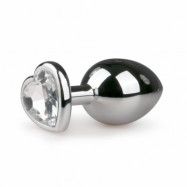 Metal Butt Plug No. 7 Silver/Clear