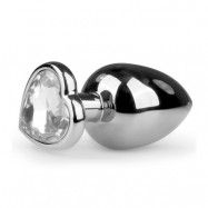 Metal Butt Plug No. 8 Silver/Clear