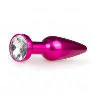 Metal Butt Plug No. 9 Pink/Clear