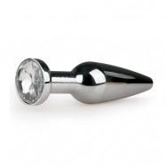 Metal Butt Plug No. 9 Silver/Clear