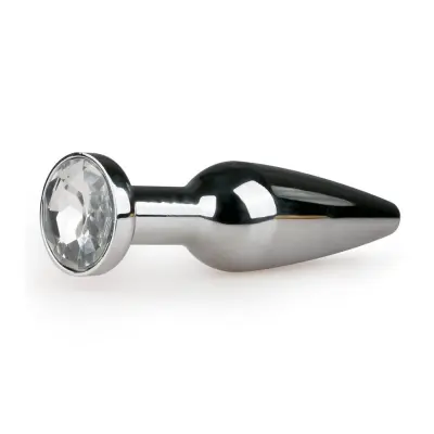 Metal Butt Plug No. 9 Silver/Clear
