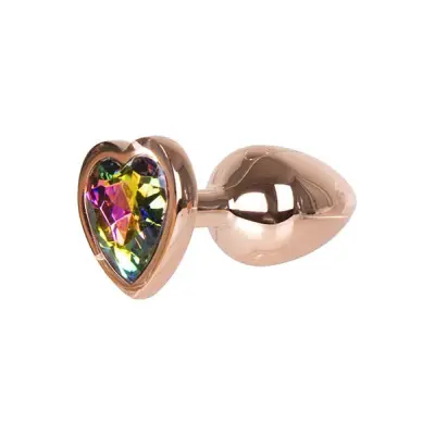 Metal Heart Plug Rose Gold Small