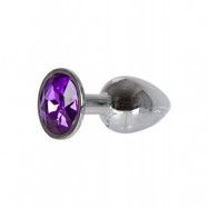 Metal Plug Silver/Purple Small