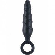 Nanma: Ass Cork Buttplug, 10 cm, svart