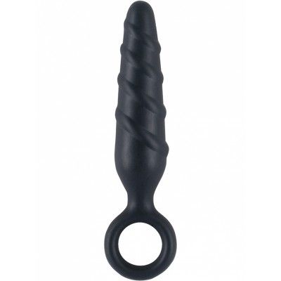 Nanma: Ass Cork Buttplug, 10 cm, svart