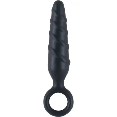 Nanma: Ass Cork Buttplug, 10 cm, svart