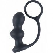 Nanma: Dual Ass, Buttplug, 10 cm, svart