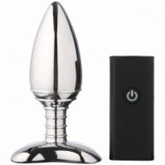 Nexus Cestos aluminiumfjärrkontroll Vibrerande Buttplug - Silver