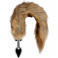 Ouch!: Fox Tail with Metal Butt Plug, brun