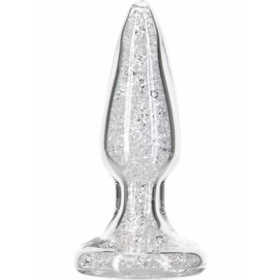 Pillow Talk: Fancy, Luxurious Glass Anal Plug with Bonus Bullet