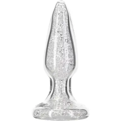 Pillow Talk: Fancy, Luxurious Glass Anal Plug with Bonus Bullet