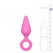 Pink Buttplugs With Pull Ring - Small