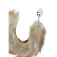 Rävsvans med analplugg i metall, medium