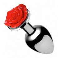 Red Rose Analplug Aluminium