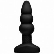 Rimmers Slim Rippled Rimming Fjärrstyrd Buttplug   - Svart