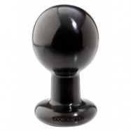 Round Butt Plug - Large - Black