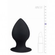 Round Butt Plug LARGE -Silikon 12cm med sugbas