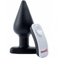 Screaming O: Rechargable Vibrating Plug XL with Remote, svart