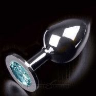 Silver Buttplug - Water Blue, large