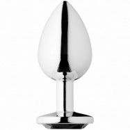 Sinful Black Jewel Metall Analplugg Large - Silver