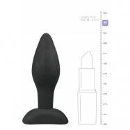 SMALL BLACK SILICONE BUTTPLUG - EASYTOYS