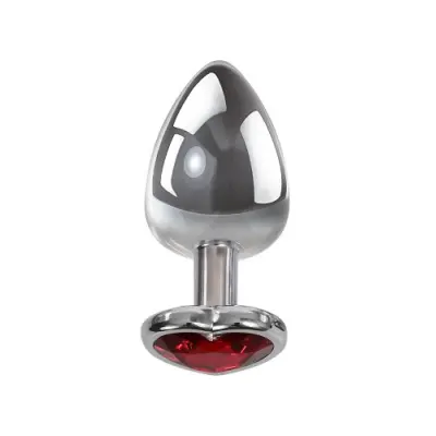 Small Red Heart Gem Anal Plug