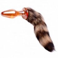 Tailz Fox Tail Glas Analplugg - Orange