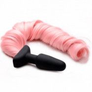 Tailz Pink Pony Tail Analplugg - Svart