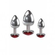 Three Heart Gem Anal Plug Set