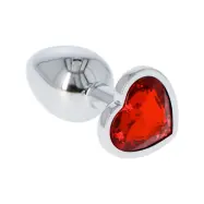 Toyz4Lovers: Heart Diamond Plug Small, röd