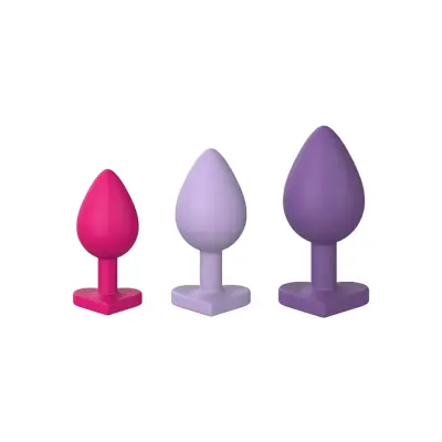 Triple Heart Anal Plug Set