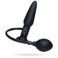 True Black Vibrating Butt Plug